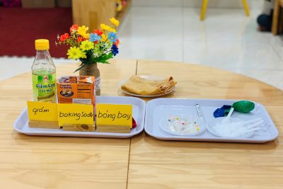 Hoạt động “Làm con cá từ bóng bay” của lớp 3 tuổi A Montessori