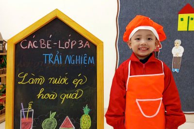 TRẢI NGHIỆM: LÀM NƯỚC ÉP HOA QUẢ CỦA CÁC BÉ LỚP 3A Montessori